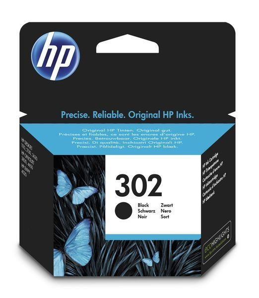 HP 302 original Tinte schwarz - F6U66AE