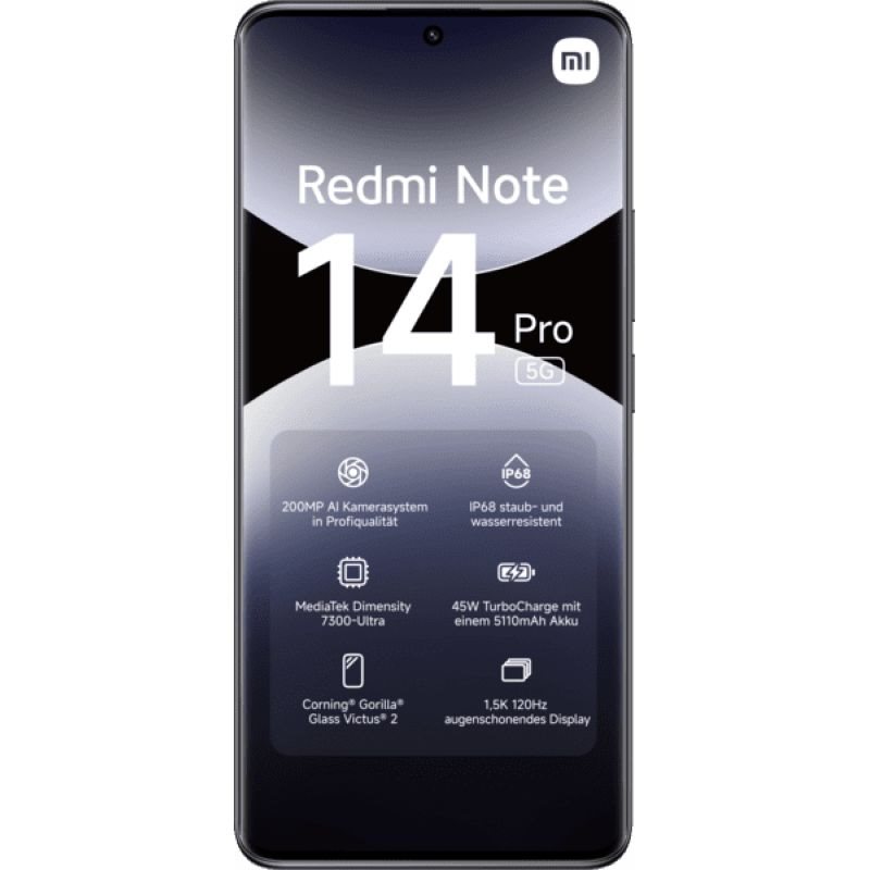 Xiaomi 14 MZB0I8BEU 8GB RAM 256GB Schwarz 16,9cm 6,67Zoll 5G