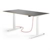 Eliot Schreibtisch hvst, Lock White Multiplex Weiß / Schwarz B160cm x T79cm