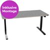 InWerk Schreibtisch hvst, Masterlift 2 Anthrazit/Schwarz B160cm x T80cm