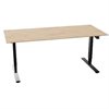 InWerk Schreibtisch hvst, Masterlift 2 Eiche/Schwarz B180cm x T80cm