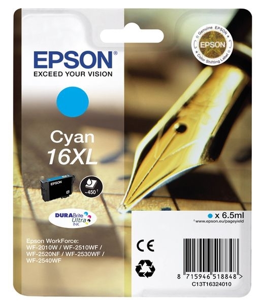 Epson Singlepack cyan 16XL Ultra Ink T1632