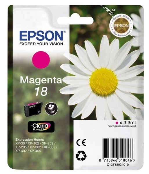 Epson ink magenta 18 Claria Home Ink T1803