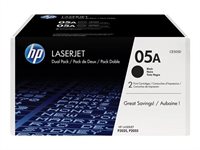 HP 05A original 2er-Pack Toner schwarz - CE505D
