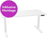 InWerk Schreibtisch hvst, Imperio Lift Q2 Weiß/Weiß B160cm x T80cm
