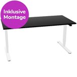 InWerk Schreibtisch hvst, Masterlift 2 Schwarz/Weiß B160cm x T80cm