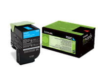Lexmark 702C Rückgabe-Toner cyan - 70C20C0