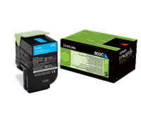 Lexmark 802C Rückgabe-Toner cyan - 80C20C0