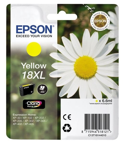Epson ink yellow 18XL Claria Home Ink T1814 Epson ink yellow 18XL Claria Home Ink T1814