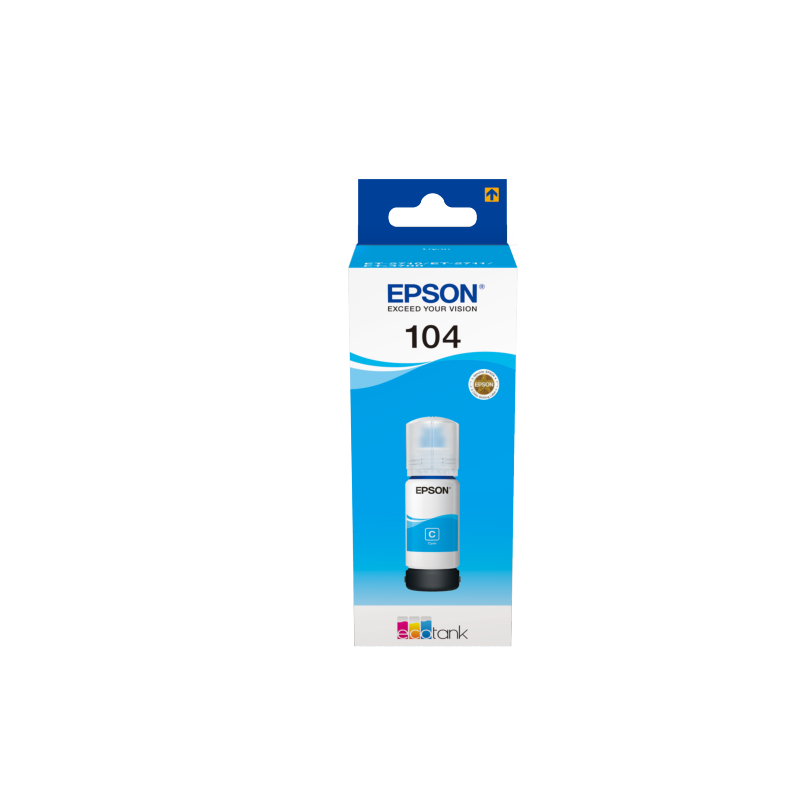 Epson original ink cyan 104 - C13T00P240 Epson original ink cyan 104 - C13T00P240