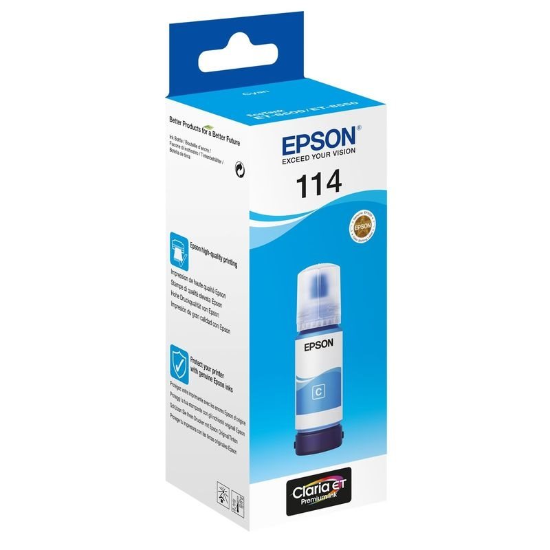 Epson original ink cyan EcoTank 114 - C13T07B240