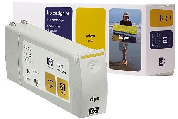 HP 81 original ink yellow - C4933A HP 81 original ink yellow - C4933A