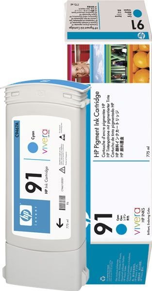 HP 91 original ink cyan - C9467A HP 91 original ink cyan - C9467A